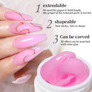 LILYCUTE 8ml Clear Non Stick Hand Solid Extension Nail Gel Polish Carving Flower Construction Nail Art Gel Acrylic Hard Varnish