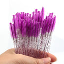 New 5/25/50Pcs Wholesale Crystal Eyelashes Brush Applicator Eyelash Brushes Plastic Mascara Wand Lashes Extension Makeup Beauty