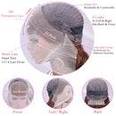 200 Density 30 38Inch Chocolate Brown Body Wave Human Hair Wigs Brazilian 13x6 HD Lace Frontal Wigs