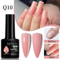 LILYCUTE 7ML Nude Pink Quick Extension Gel Nail Polish Milky Clear Sturcture Hard Enhanced Construction Gel Nail Art Manicure