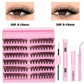 DlY Eyelash Extension Kit Mix Styles Large Capacity Manga Eye Individual Lashes Cluster D Curl With Lash Bond Lash Remove
