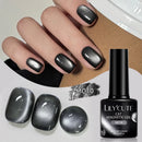 LILYCUTE 7ml Autumn Cat Magnetic Gel Nail Polish Red Brown Semi Permanent Glitter Magnetic Gel UV/LED Soak Off Varnish Design