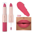 2 In 1 Double-ended Lipstick Lip Liner Pen Matte Pigment Non-stick Cup Skin Color 24H Lasting Waterproof Makeup Beauty Cosmetics