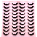 2023 New 20 pairs natural long 3D mink false eyelashes fake lashes makeup kit Mink Lashes extension eye lashes short eyelashes
