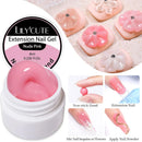 LILYCUTE 8ml Clear Non Stick Hand Solid Extension Nail Gel Polish Carving Flower Construction Nail Art Gel Acrylic Hard Varnish