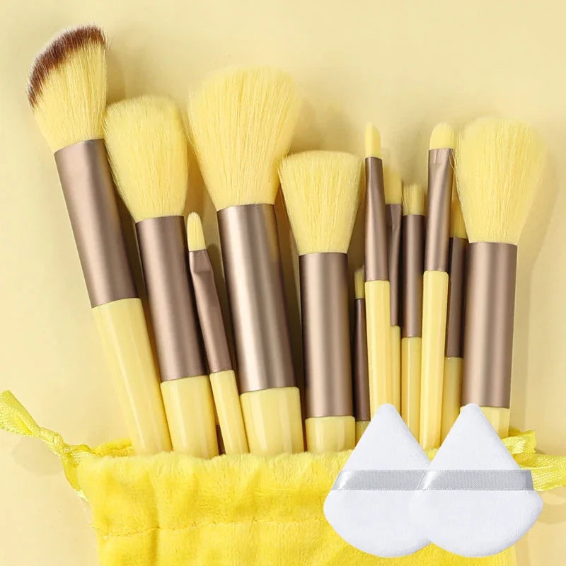 New 13PCS Makeup Brushes Set Super soft EyesShadow Lip Contouring Brush Loose Powder Concealer brochas de maquillaje Makeup Tool