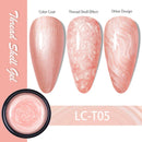 LILYCUTE 7ML Thread Shell Nail Gel Polish 3D Aurora Pearl Shell Vernis Semi Permanent Soak Off UV DIY Design Nail Art Varnish