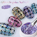LILYCUTE 7ml Glitter Nail Gel Polish Shining Sparkling Semi Permanent Soak Off UV LED Gel Colorful Effect Gel Varnish DIY Nail