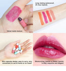 6pcs Mini Cute Capsule Lipstick Set Moisturizing Waterproof Non-stick Cup Matte Velvet Lipstick Woman Makeup Perfect Gifts