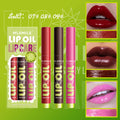 3pcs/set Press Lipstick Solid Lip Gloss Long-lasting Easy Color Moisturizing Lip Gloss Pearl Mirror Lip Gloss