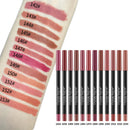 12 pcs Lip Liner Pencil Set Matte Lipliner Pencil Lipstick Waterproof Long Lasting Nude Contour Lipstick Pen Lip Tint Cosmetics