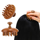 Sandalwood Massage Comb Finger Ring Comb Head Meridian Comb Scalp Massager Anti-Static Wooden Brush Guasha Tool for Full Body