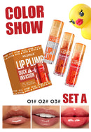 MLSMILE Duck Lip Plump Lip Oil Moisturizing Lip Gloss Mirror Water nature long-lasting Gloss Gloss Pearl Lip Glaze Set