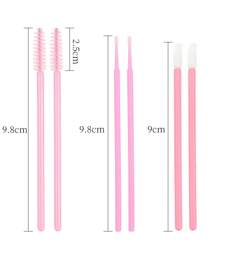 200 Pcs Disposable Makeup Brushes Set Mascara Wands Lip Brush Microbrush Applicator Swab For Eyelash Extension Make Up Tools