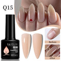 LILYCUTE 7ML Nude Pink Quick Extension Gel Nail Polish Milky Clear Sturcture Hard Enhanced Construction Gel Nail Art Manicure