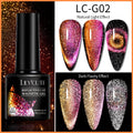 LILYCUTE 7ml 9D Reflective Cat Magnetic Gel Nail Polish Blue Sparkling Semi Permanent UV Gel Soak Off Glitter Gel Nail Art