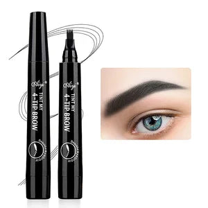 Four-pronged eyebrow pencil, four-end, long-lasting, non-smudged, water-resistant, anti-smudged eyebrow pencil