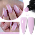 LILYCUTE 1Pc Quick Extension Gel Nail Nude Pink Glitter Building Acrylic Semi Permanent Soak Off UV LED Polish Nail Art Varnish