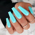 24Pcs Artificial Press On Fake Nail With Jelly Glue Super Long Ballerina Coffin False Nail DIY Wine Red Finger Tip Manicure Tool