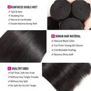 12A Straight Human Hair Bundles With 2x6/5x5 Lace Closure Unprocessed Brazilian Virgin Bundles 100% Raw Hair 3 Days Delivery