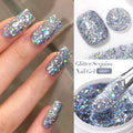 LILYCUTE 7ml Glitter Nail Gel Polish Shining Sparkling Semi Permanent Soak Off UV LED Gel Colorful Effect Gel Varnish DIY Nail