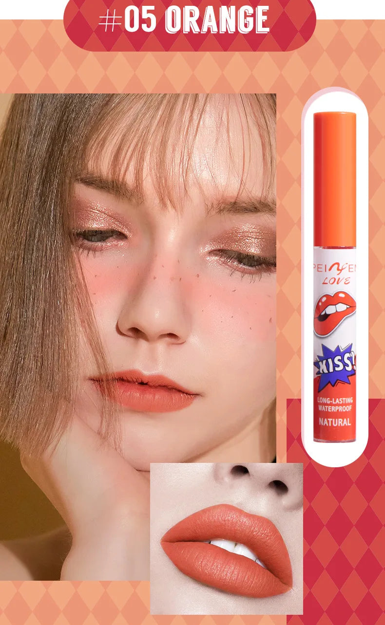 6 Colors Tattoo Magic Color Lip Stain Lip Tint Long Lasting Waterproof Lipstick Sets for Women Peel Off Colored Matte Sexy Color