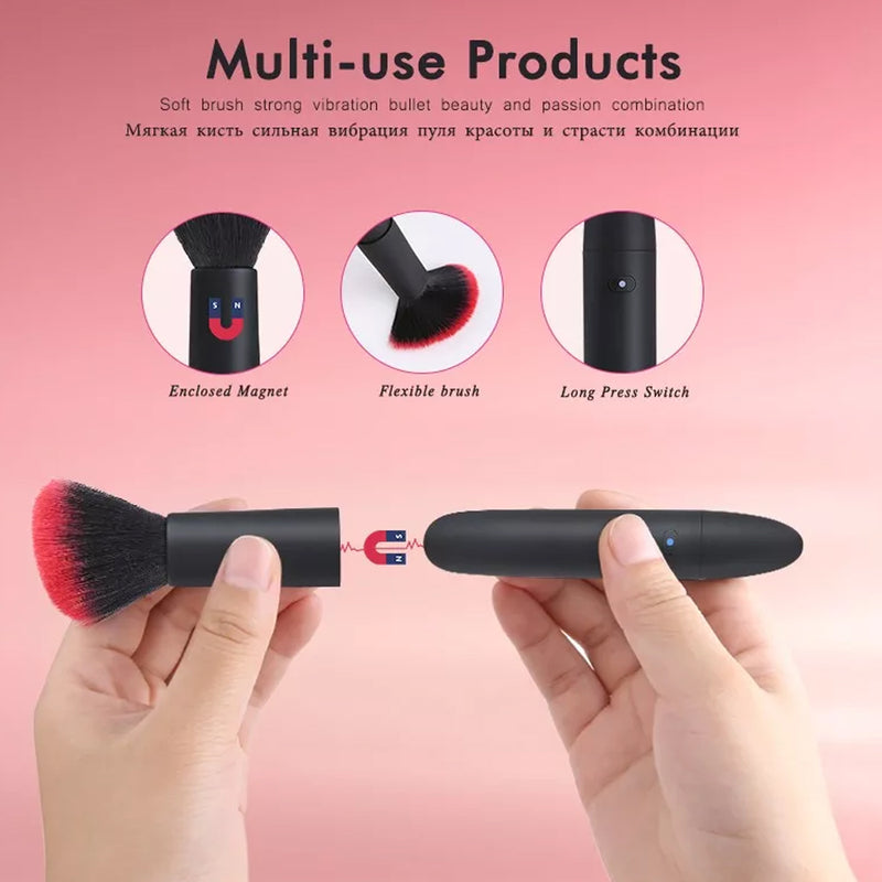 New Vibration Cosmetics Makeup Blending Brush with 10 Vibration Frequencies For Quick Makeup Electric Makeup Puff Applicator