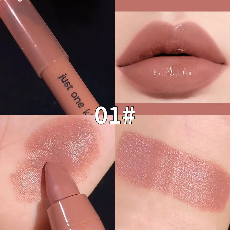 Bright Lipstick Easy to Color Lipstick Color Moisturizing Lip Gloss Easy to Color Lip Glaze Rotating Bright Lipstick Pen Lip Gloss Lipstick European and American Style Nude Brown Red Pink Lipstick Masquerade Lipstick Pen Lip