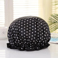 4 Pieces Shower Cap for Women, Elastic and Reusable,Environmental Protection Hair Bath Caps,Double Waterproof Layers Bathing Hat