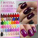 LILYCUTE 6Pcs/Set Purple Color Series Nail Gel Glitter Semi Permanent UV LED Gel Nail Art Soak Off Polish Kit Design Manicure