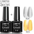 LNWPYH 2Pc Gel Nail Polish Kit Professional Glitter Nail Gel Polish Semi Permanent Soak Off UV Nail Art Gel Varnish Nail Art Set