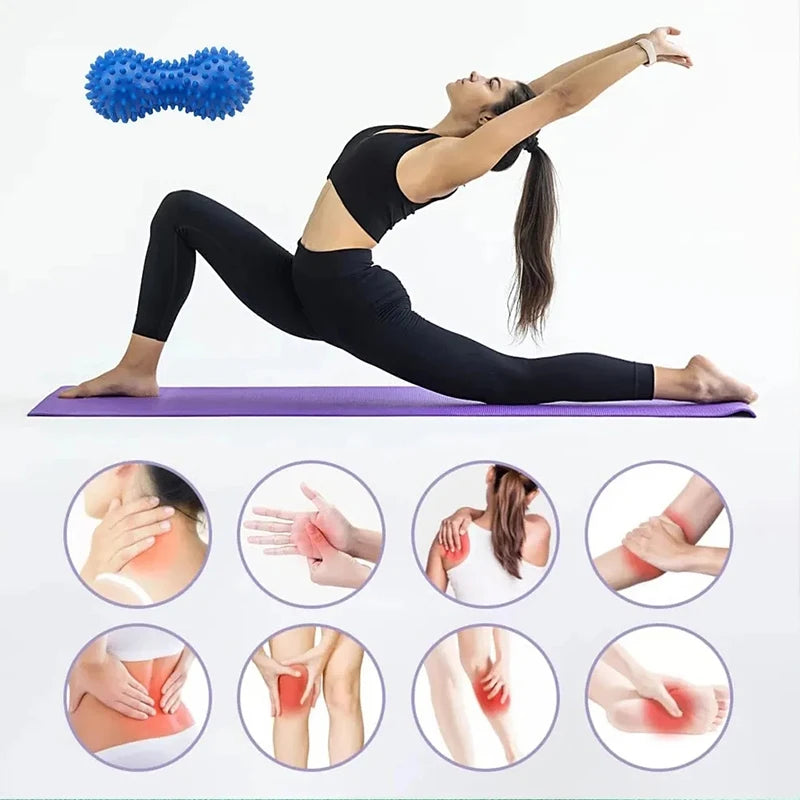 Foot Massage Roller Peanut Spiky Ball Myofascial Balls Massager For Plantar Fasciitis Mobility Neck Back Foot Massage