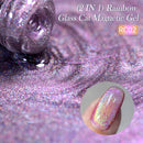 LILYCUTE 7ML Rainbow Red Glass Light Cat Magnetic Gel Nail Polish Shining Semi Permanent Soak Off LED UV Gel Nail Art Manicure
