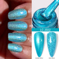 LILYCUTE 7ml Metallic Red Gel Nail Polish Winter Bright Chrome Glitter Mirror Enamel Gel Semi Permanent UV Soak Off Nail Art