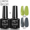 LNWPYH 2Pc Gel Nail Polish Kit Professional Glitter Nail Gel Polish Semi Permanent Soak Off UV Nail Art Gel Varnish Nail Art Set