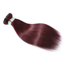 99J Dark Red Human Hair Bundles Straight Burgundy 30 Inch Brazilian Virgin Hair Extension Weave Human Hair Raw Bundles For Women