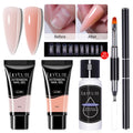 LILYCUTE 5Pcs/Set 10ml Quick Extension Nail Gel Kit Colorful Nail Gel Semi Permanent Soak Off UV Varnish Nail Art Manicure Set