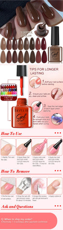 LILYCUTE 7ML Nail Gel Dusty Rose Series Nail Gel Polish Semi Permanent Soak Off LED UV Gel Nail Art Design Manicure Varnish