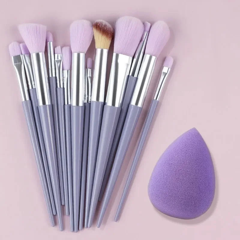 New 13PCS Makeup Brushes Set Super soft EyesShadow Lip Contouring Brush Loose Powder Concealer brochas de maquillaje Makeup Tool