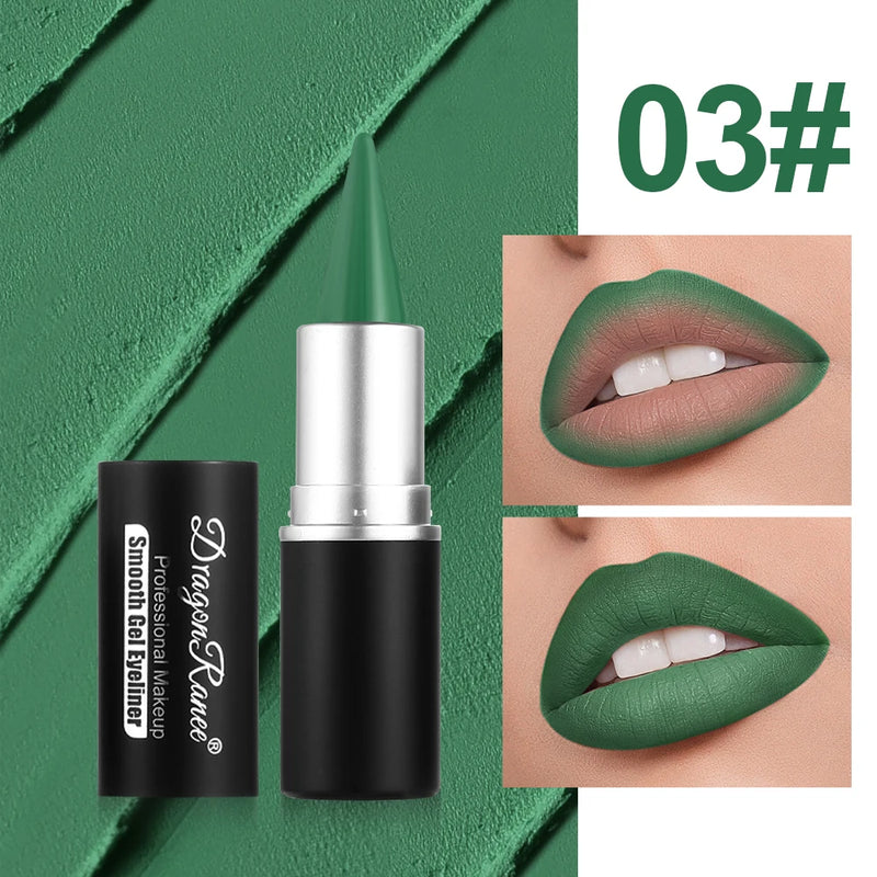 Matte Lip Liner, Long-Lasting and Durable, Automatic Rotating Wax Texture, Suitable for All Skin Types, Multi-Purpose, Suitable for Eyeliner Holiday Party Lipstick