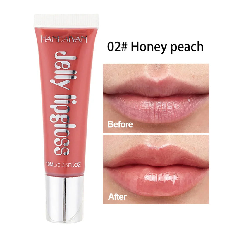 Jelly Lip Gloss Moisturising Lipstick Sexy Lip Oil Plumping Non-Sticky Long Lasting Repairing Primer Lip Balm Care Cosmetics