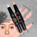Dual-Ended Contour & Highlighter Stick - Matte Finish, Long-Lasting, Waterproof for Medium Skin Tones, for Return School