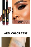 [Eyeshadow] Multifunctional Shimmer Eyeshadow Pen Set - 6 Colors,Long-Lasting High Satin & Matte Neutral Brown Eyeshadow Pencils