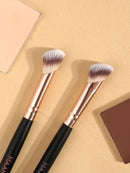 MAANGE 4pcs Basic Makeup Brushes Set With Box Dual-ended Foundations Powder Blush Details for Eyeshadow Brushes Beginner Travel