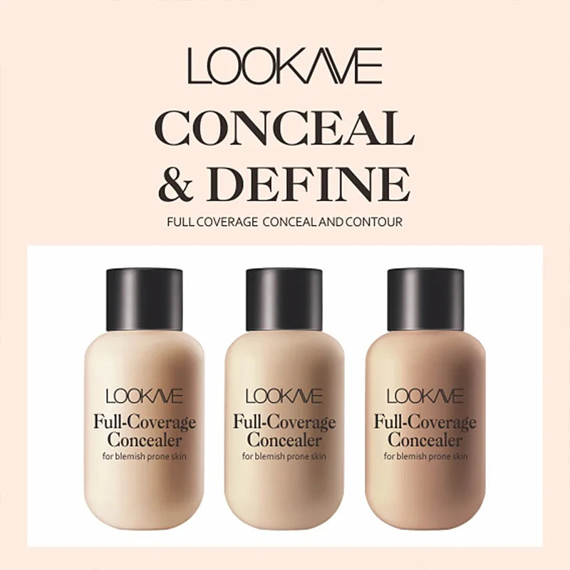 Liquid Concealer Foundation Cream Makeup Waterproof Lasting Full Coverage Acne Spot Scars Dark Circles Face Base Cosmetics