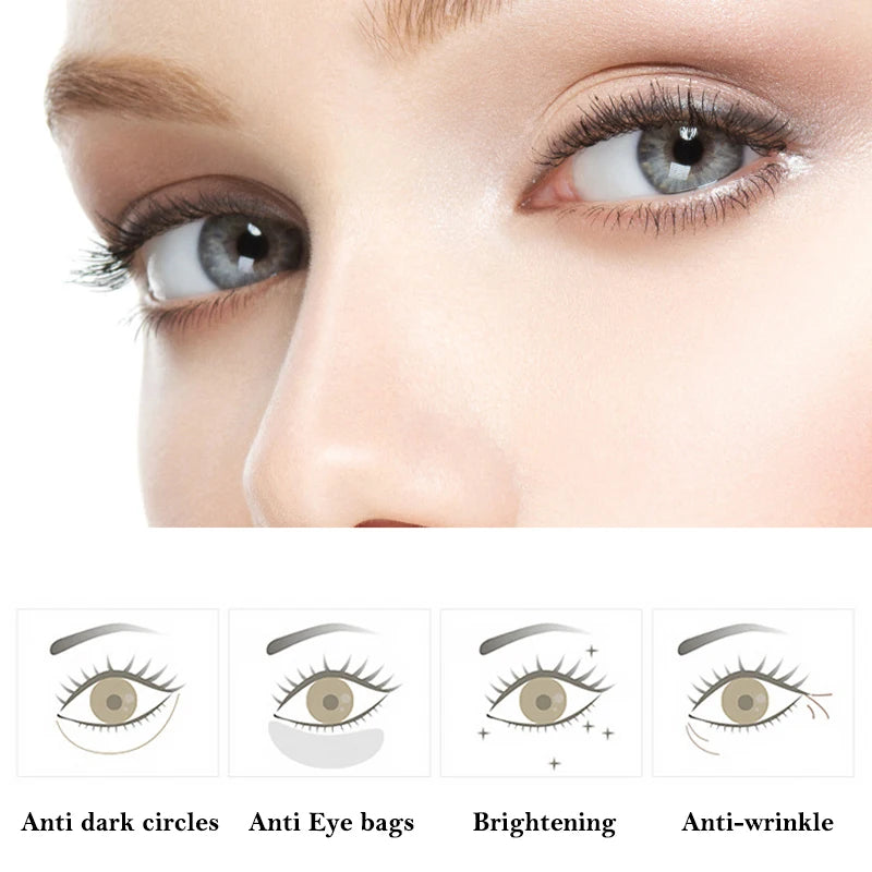 60pcs Collagen Eye Mask moisturizing Firming Anti Dark Circles Eyes Bags skincare Gel Masks Eyepatch Beauty Eye Patches