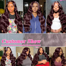 Body Wave Chocolate Brown 13x6 Lace Front Wigs Human Hair Pre Plucked Brazilian Brown Virgin Hair 13x4 HD Frontal Wig 200Density