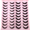 2023 New 20 pairs natural long 3D mink false eyelashes fake lashes makeup kit Mink Lashes extension eye lashes short eyelashes