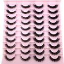 2023 New 20 pairs natural long 3D mink false eyelashes fake lashes makeup kit Mink Lashes extension eye lashes short eyelashes