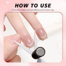 Double-head French Nail Art Magnet Set 3D Strong Cat Eye Magnet Nail Art Gel Polish DIY V-Shaped Effect Manicure Magnetic Tool